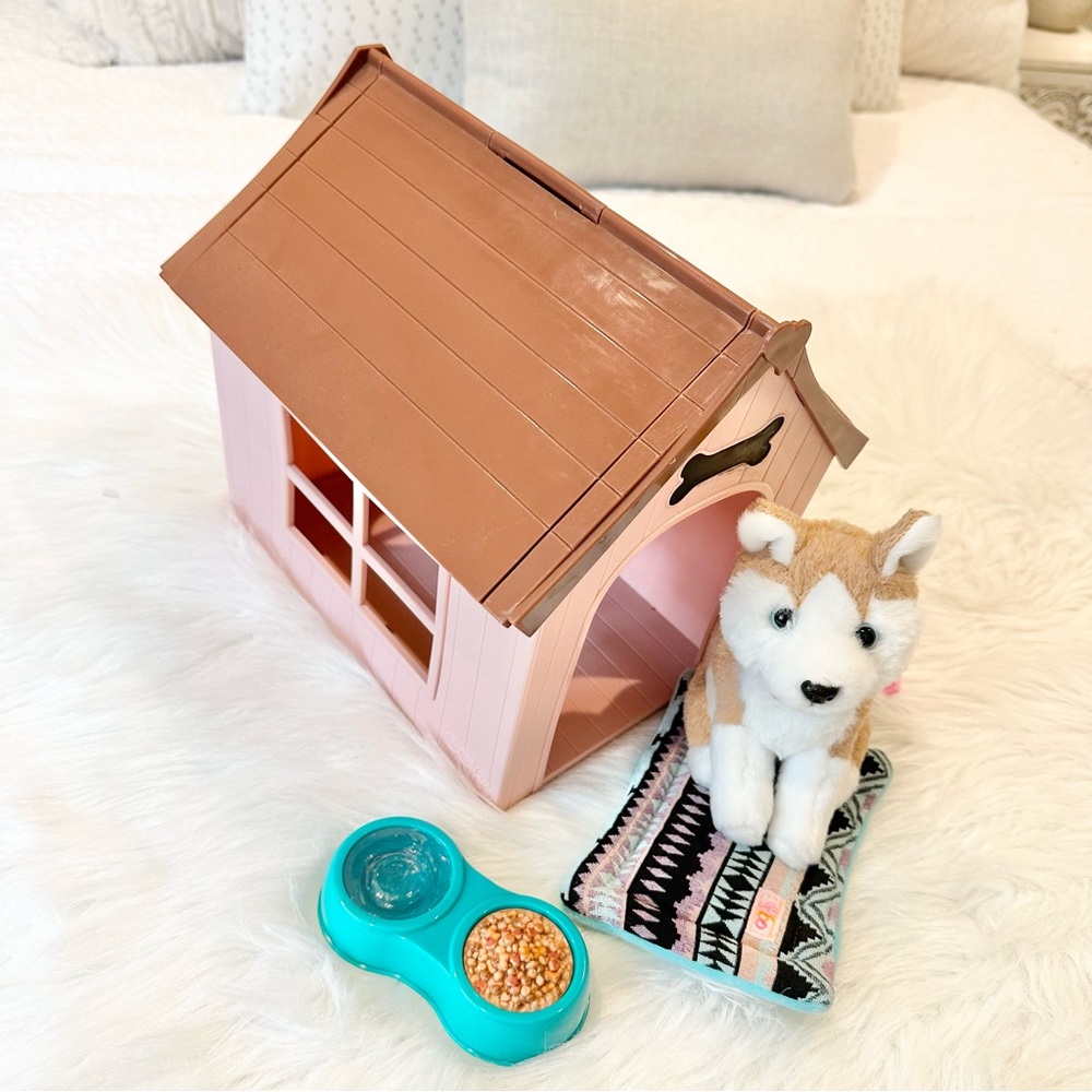 Our Generation for American Girl Puppy Dog + House + Accessories